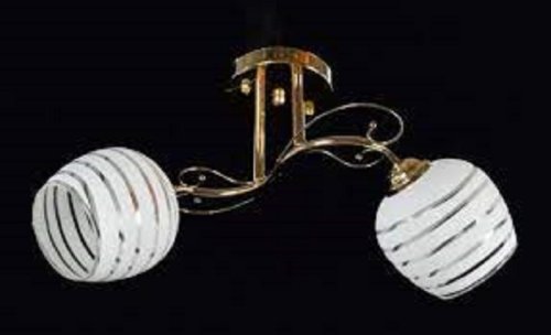 Люстра потолочная двухрожковая Мелодия Света E27 220В Золото картинка 